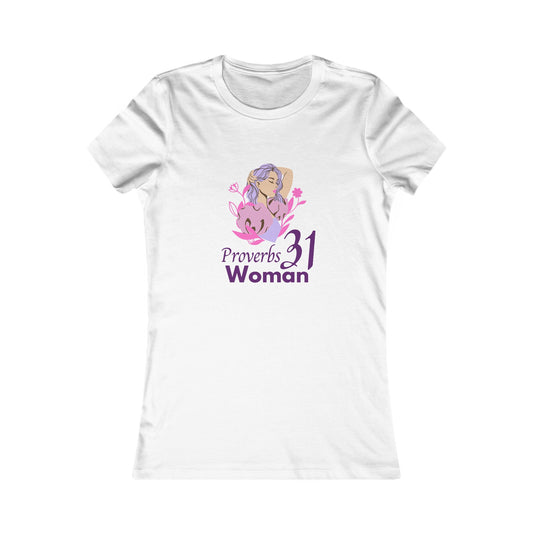 Proverbs 31 Portrait Women's Fitted Tshirt (Spring Colors Logo) - Sweet Baby Jeez Teez