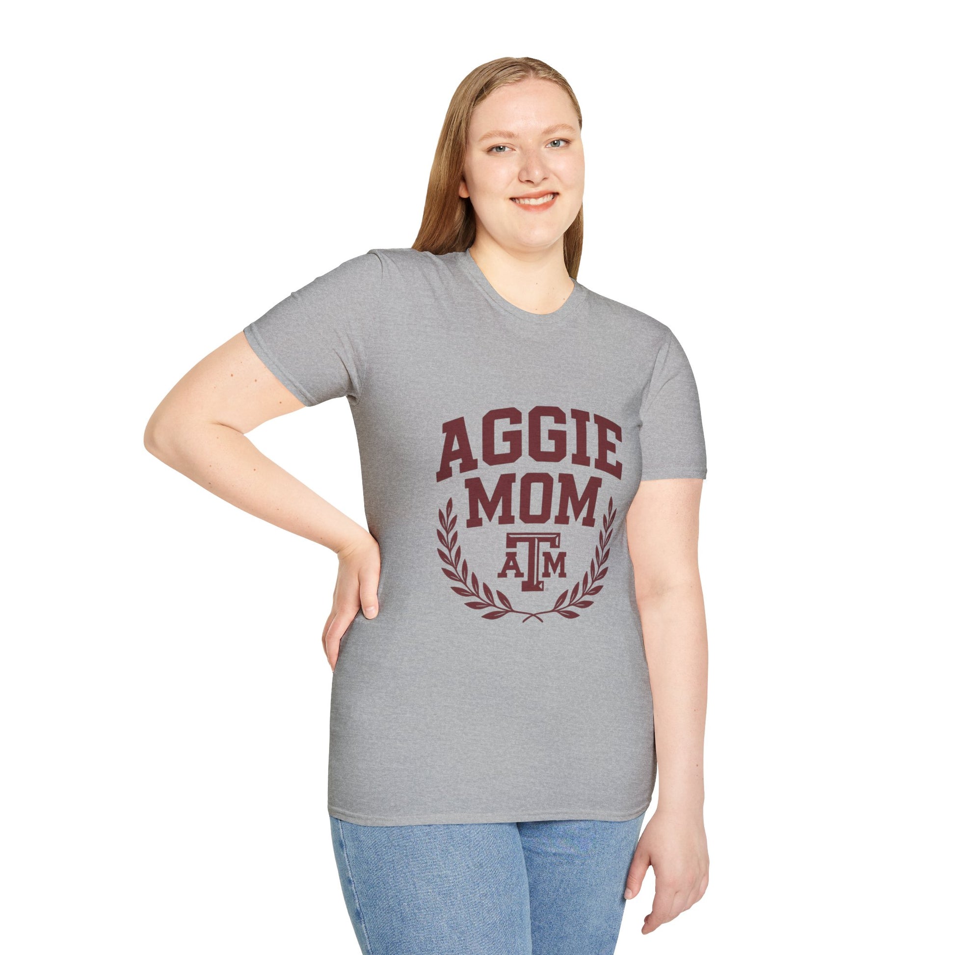 Aggie Mom Texas A&M Softstyle Women's Relaxed T-Shirt - Sweet Baby Jeez Teez