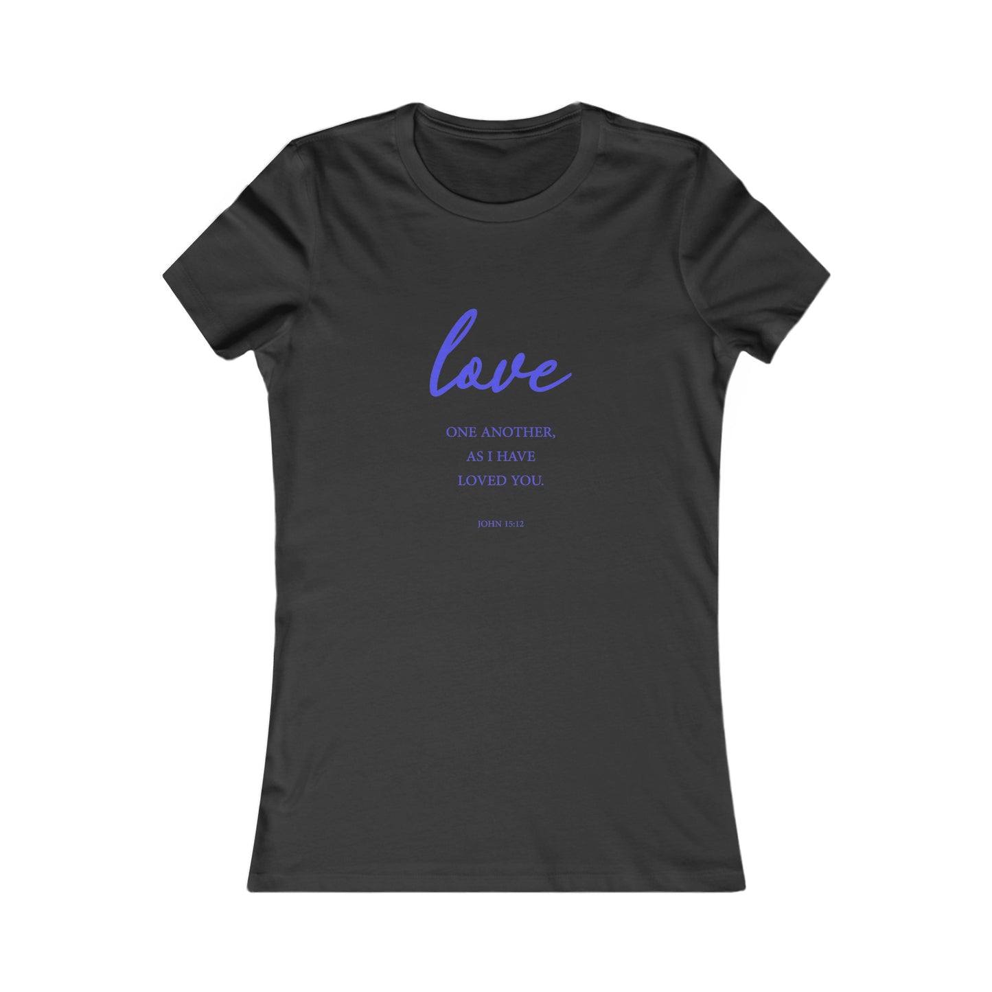 Love Women's Fitted Tshirt (Cobalt Logo) - Sweet Baby Jeez Teez