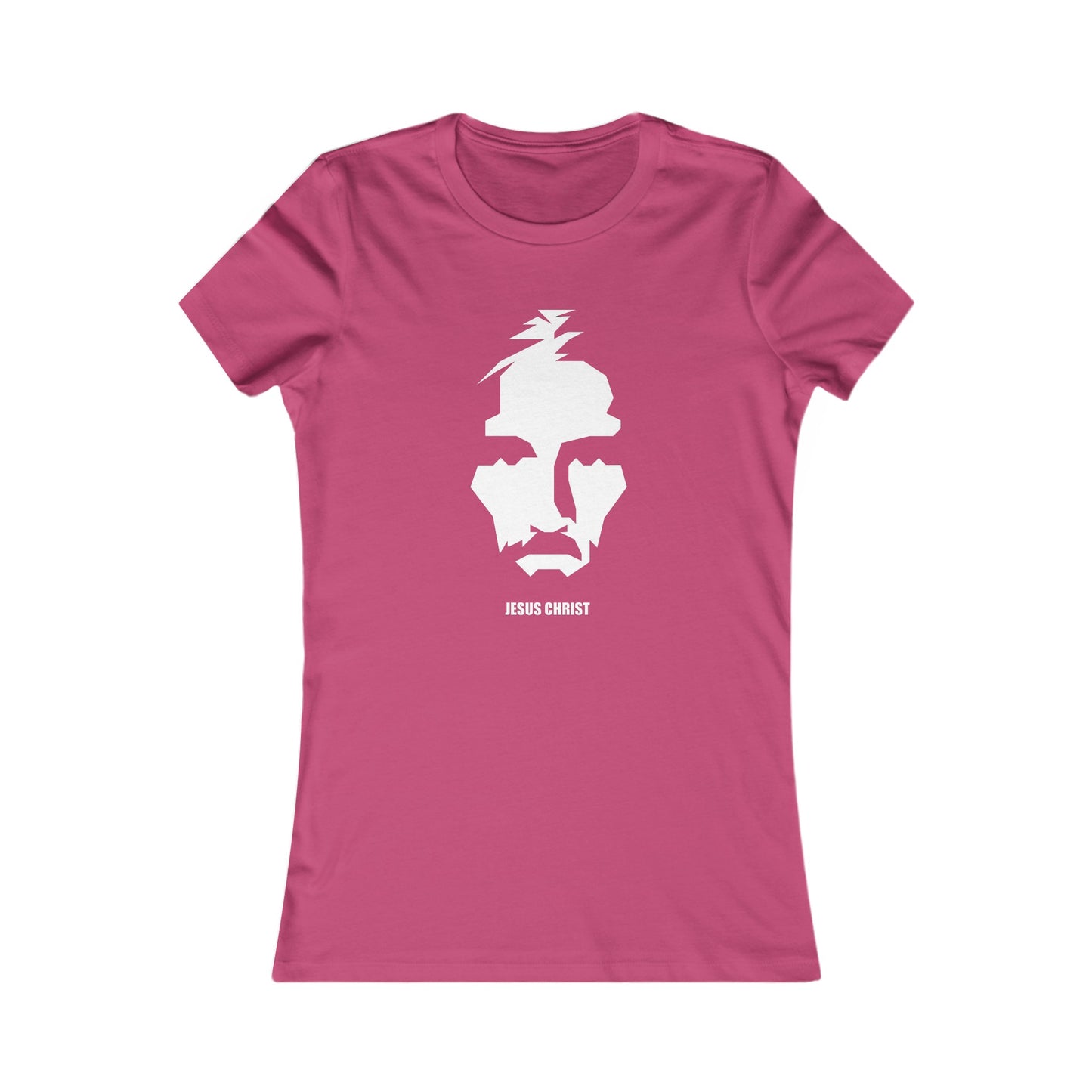Jesus Portrait Women's Fitted Tshirt (Contemporary Logo) - Sweet Baby Jeez Teez
