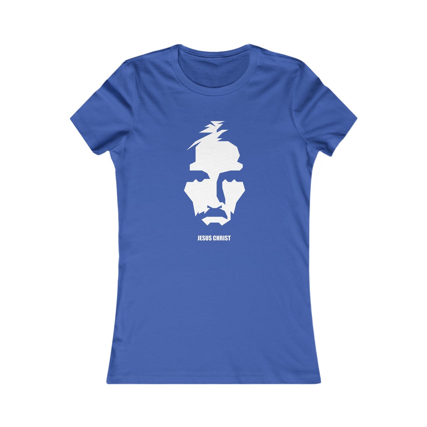 Jesus Portrait Women's Fitted Tshirt (Contemporary Logo) - Sweet Baby Jeez Teez