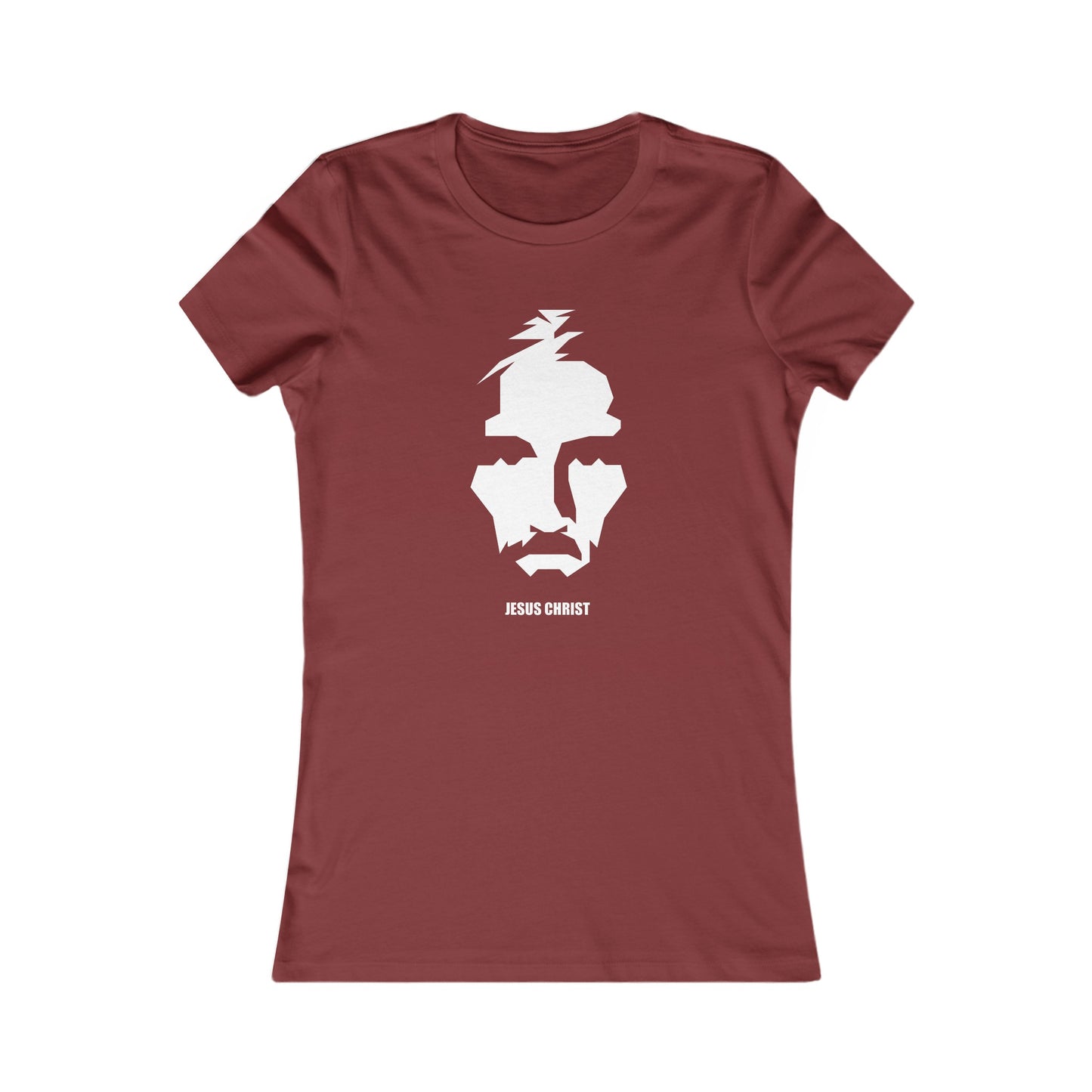 Jesus Portrait Women's Fitted Tshirt (Contemporary Logo) - Sweet Baby Jeez Teez