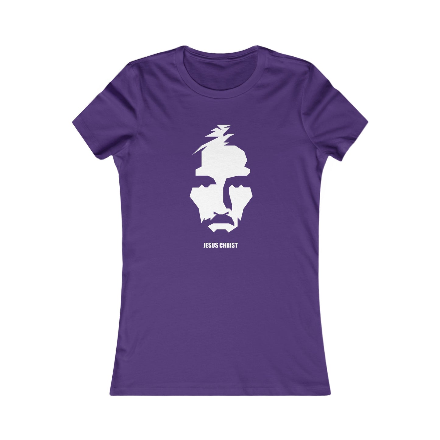 Jesus Portrait Women's Fitted Tshirt (Contemporary Logo) - Sweet Baby Jeez Teez