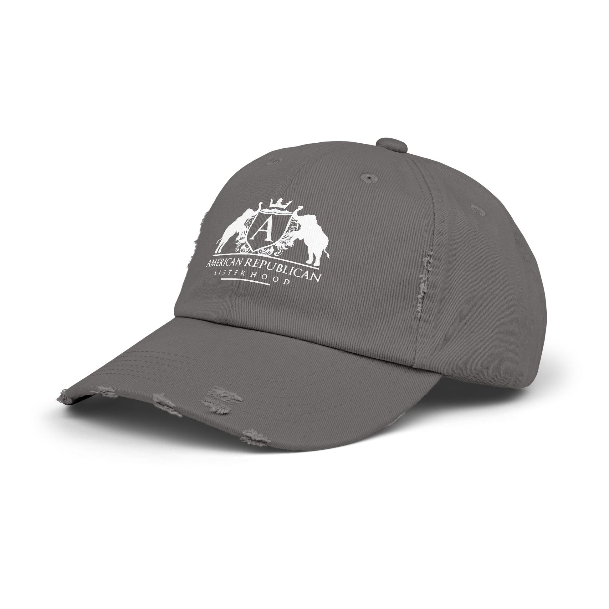 ARS White Logo Distressed Cap (ARS) - Sweet Baby Jeez Teez