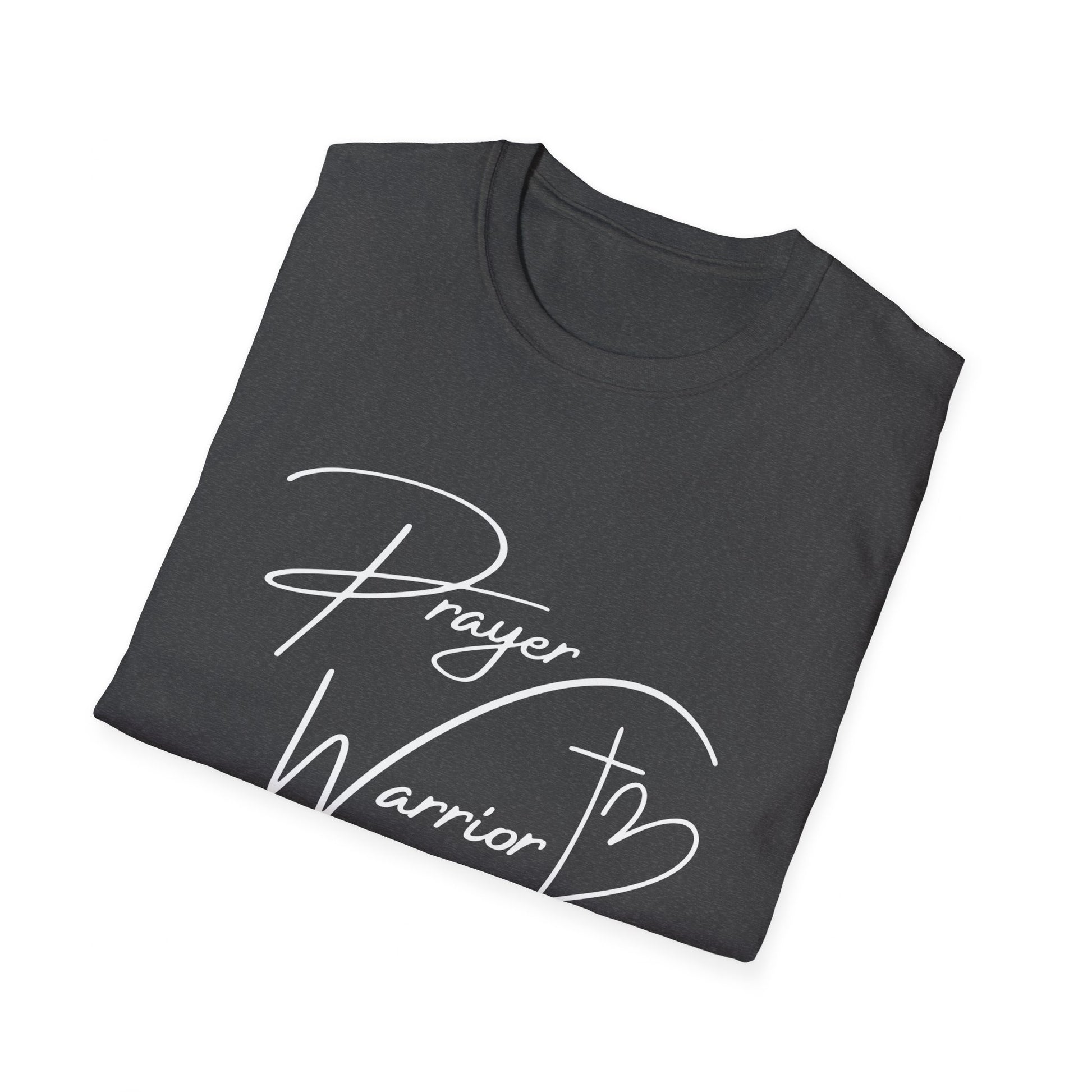 Prayer Warrior Cross Heart Women's Relaxed/Plus Tshirt (White Logo) - Sweet Baby Jeez Teez