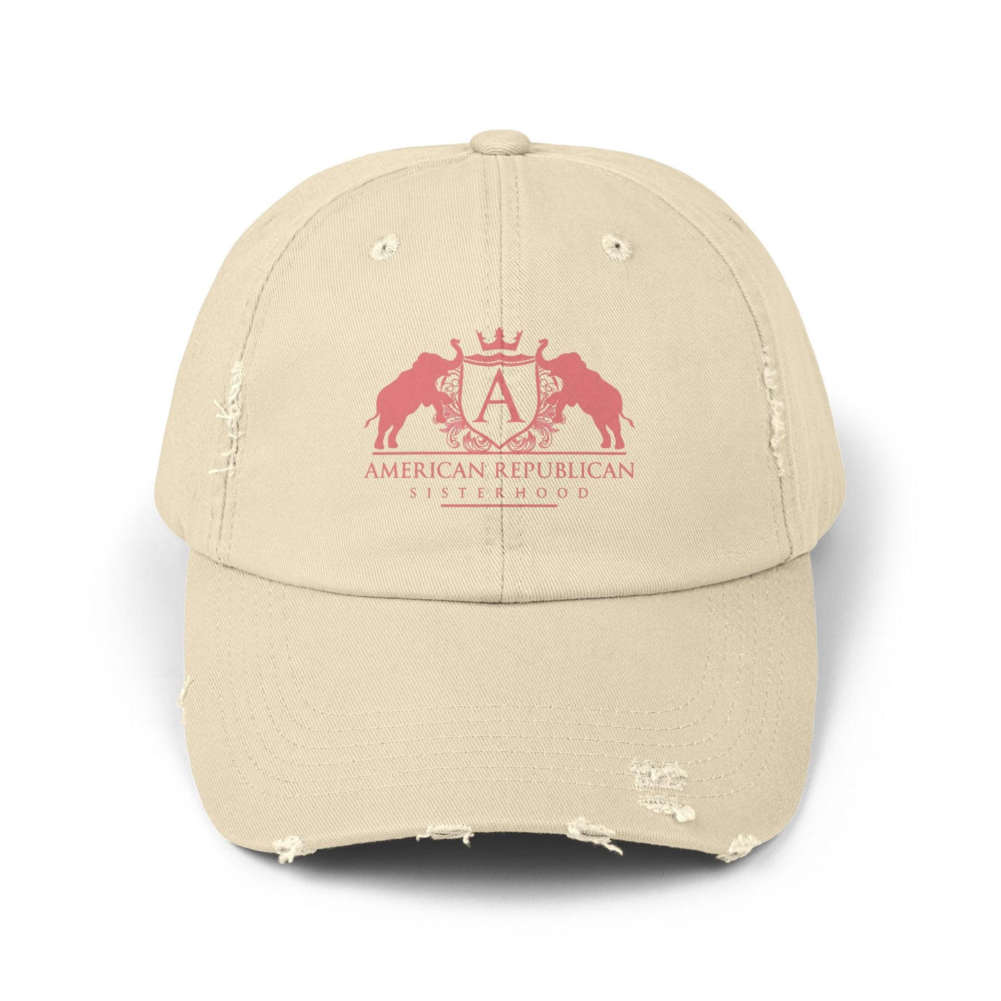 ARS Coral Logo Distressed Cap (ARS) - Sweet Baby Jeez Teez