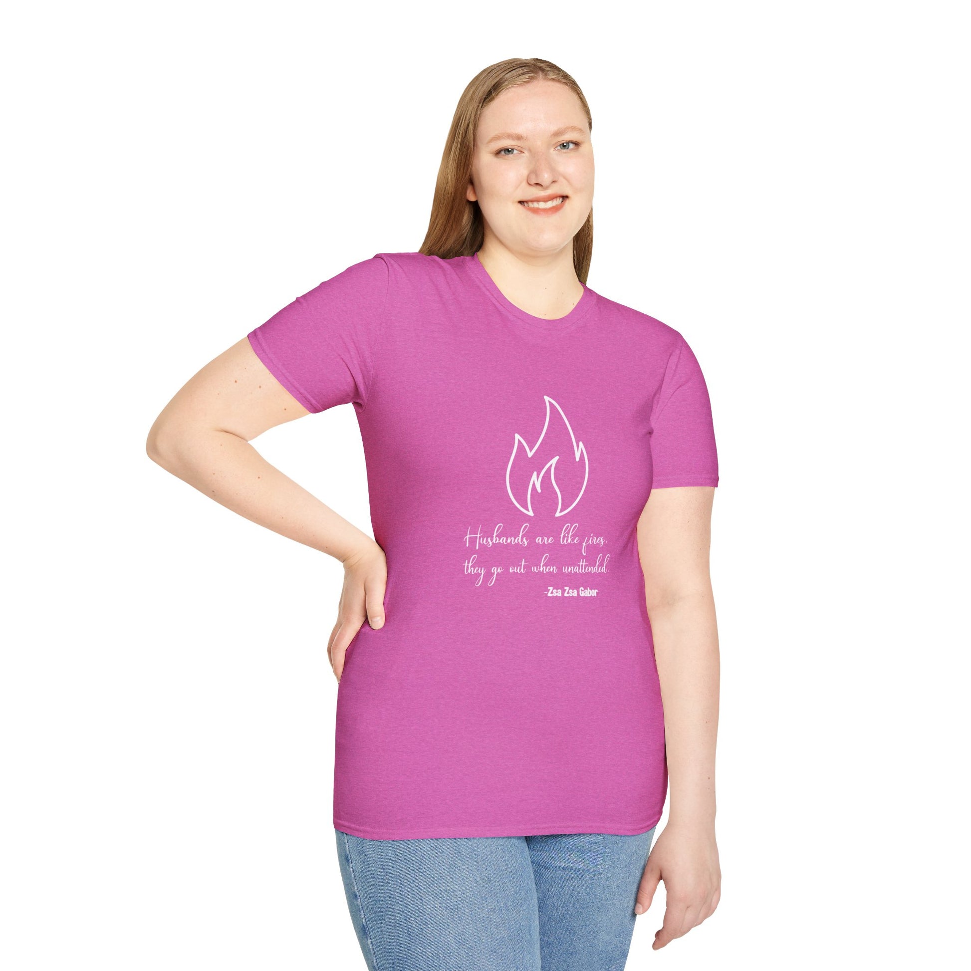 Fires Women's Relaxed/Plus Tshirt (IM - White Logo) - Sweet Baby Jeez Teez