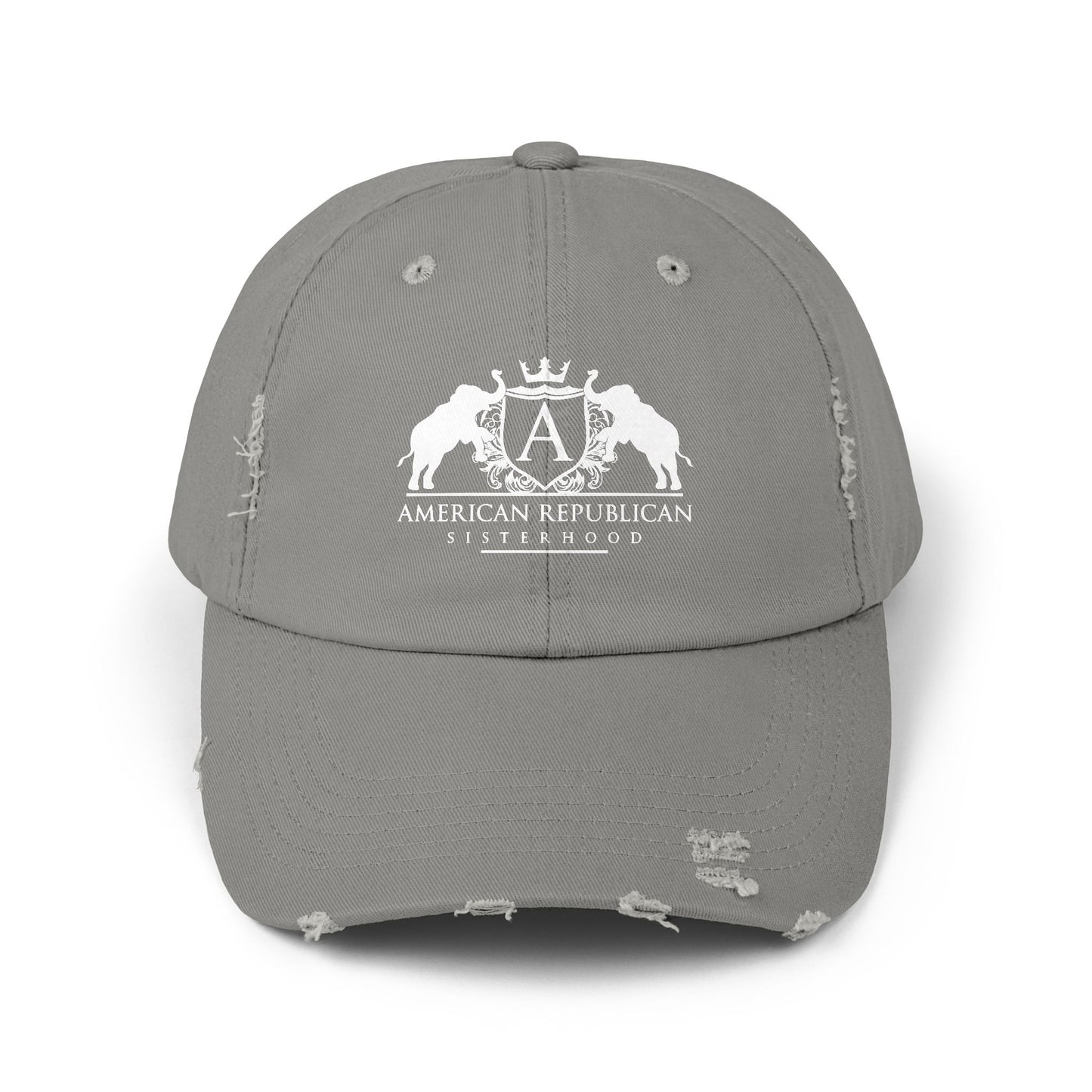 ARS White Logo Distressed Cap (ARS) - Sweet Baby Jeez Teez