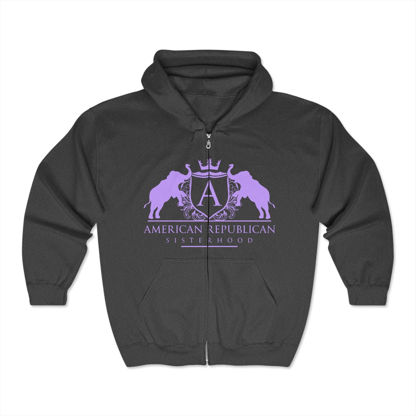 ARS Logo Ladies Full-Zip Hoodie (ARS - T Lilac) - Sweet Baby Jeez Teez
