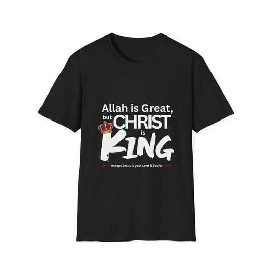 "Christ is King" Unisex Tshirt (Great Logo - White) - Sweet Baby Jeez Teez