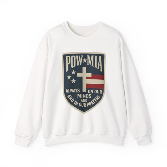 "POW MIA Thoughts & Prayers" Veteran's Tribute Military Sweatshirt