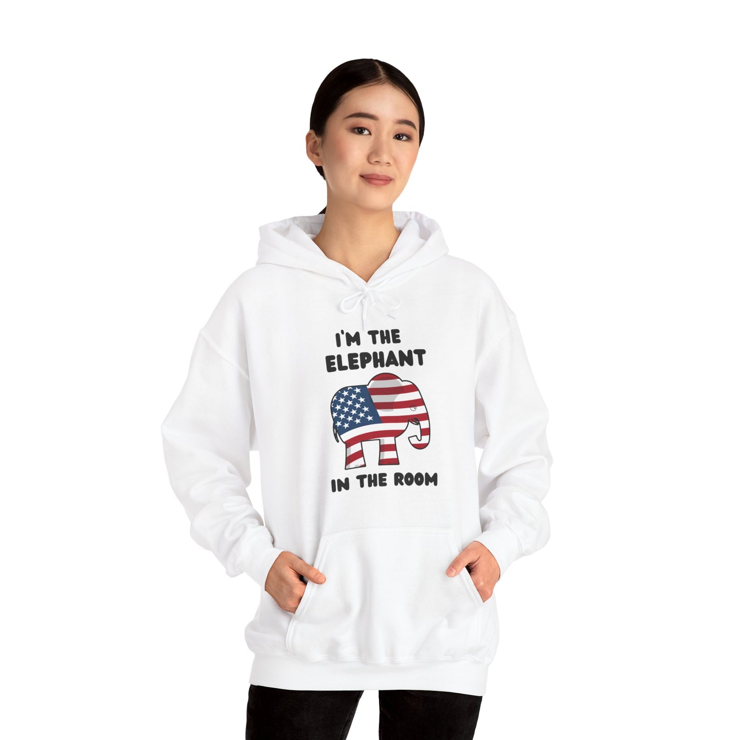 Elephant in the Room Women's Hoodie S-5XL (Black Logo) - Sweet Baby Jeez Teez