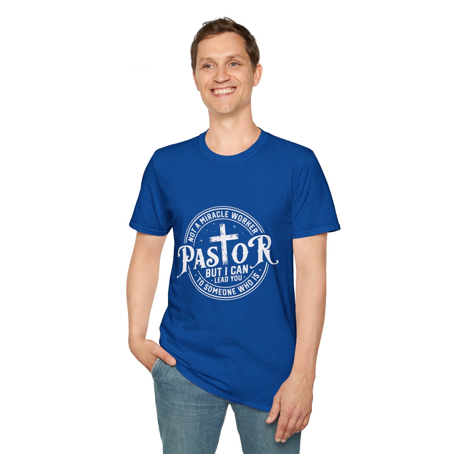 Pastor Men's Tshirt (White Logo) - Sweet Baby Jeez Teez