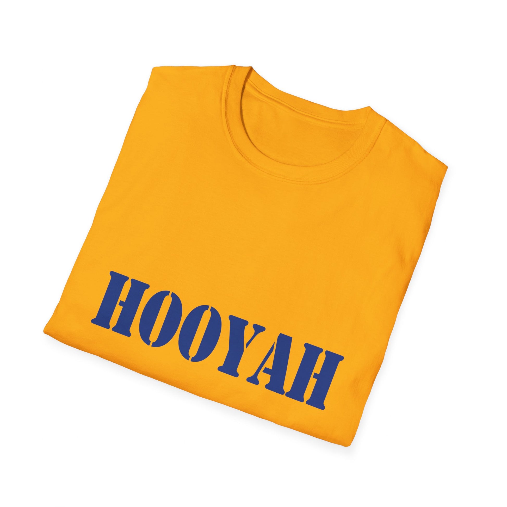 HOOYAH (Navy) Unisex Tshirt (MM Blue Logo) - Sweet Baby Jeez Teez