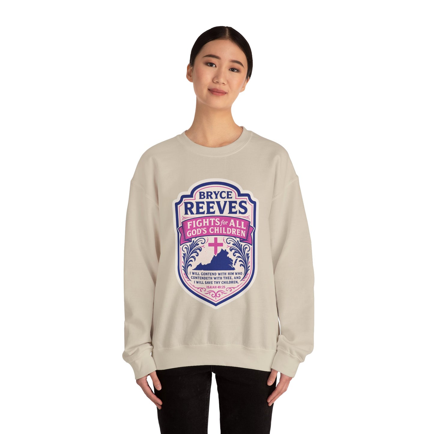 Bryce Reeves Fights for ALL God's Children Women's Crewneck Sweatshirt