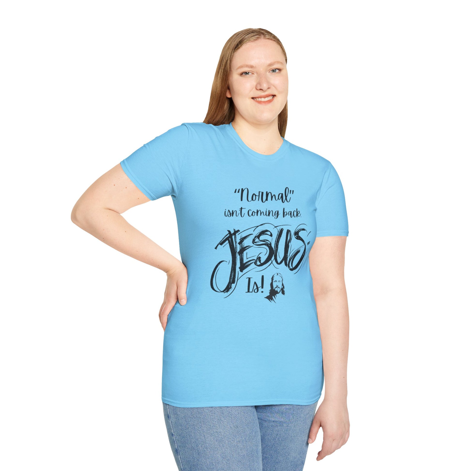 Normal isn't Coming Back Women's Relaxed/Plus Tshirt (Black Logo)) - Sweet Baby Jeez Teez