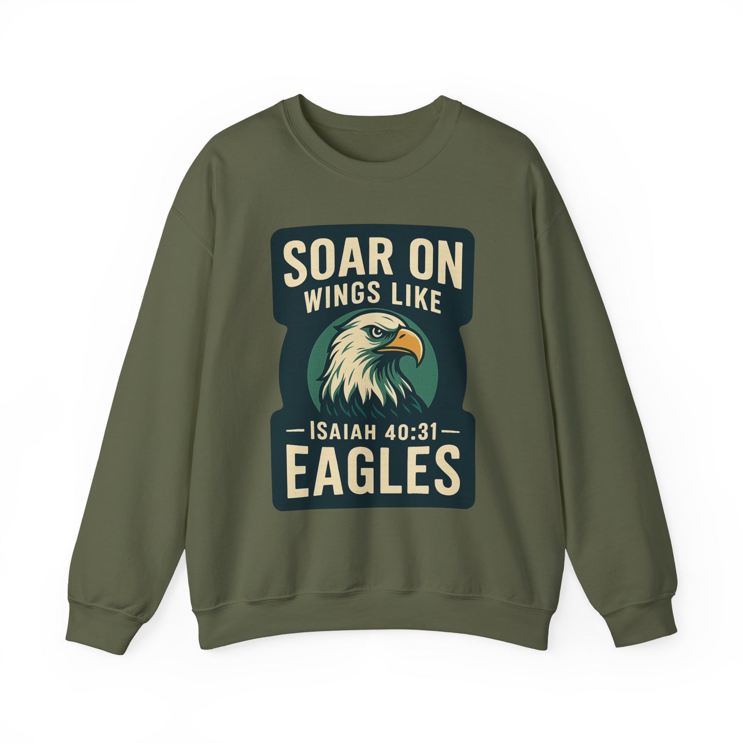 Isiah 40:31 "Soar on Wings" Bible Verse Sweatshirt