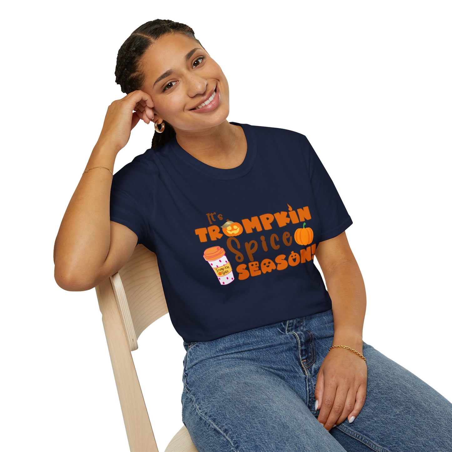 TRUMPkin Spice Ladies T-shirt (Fall Logo) - Sweet Baby Jeez Teez