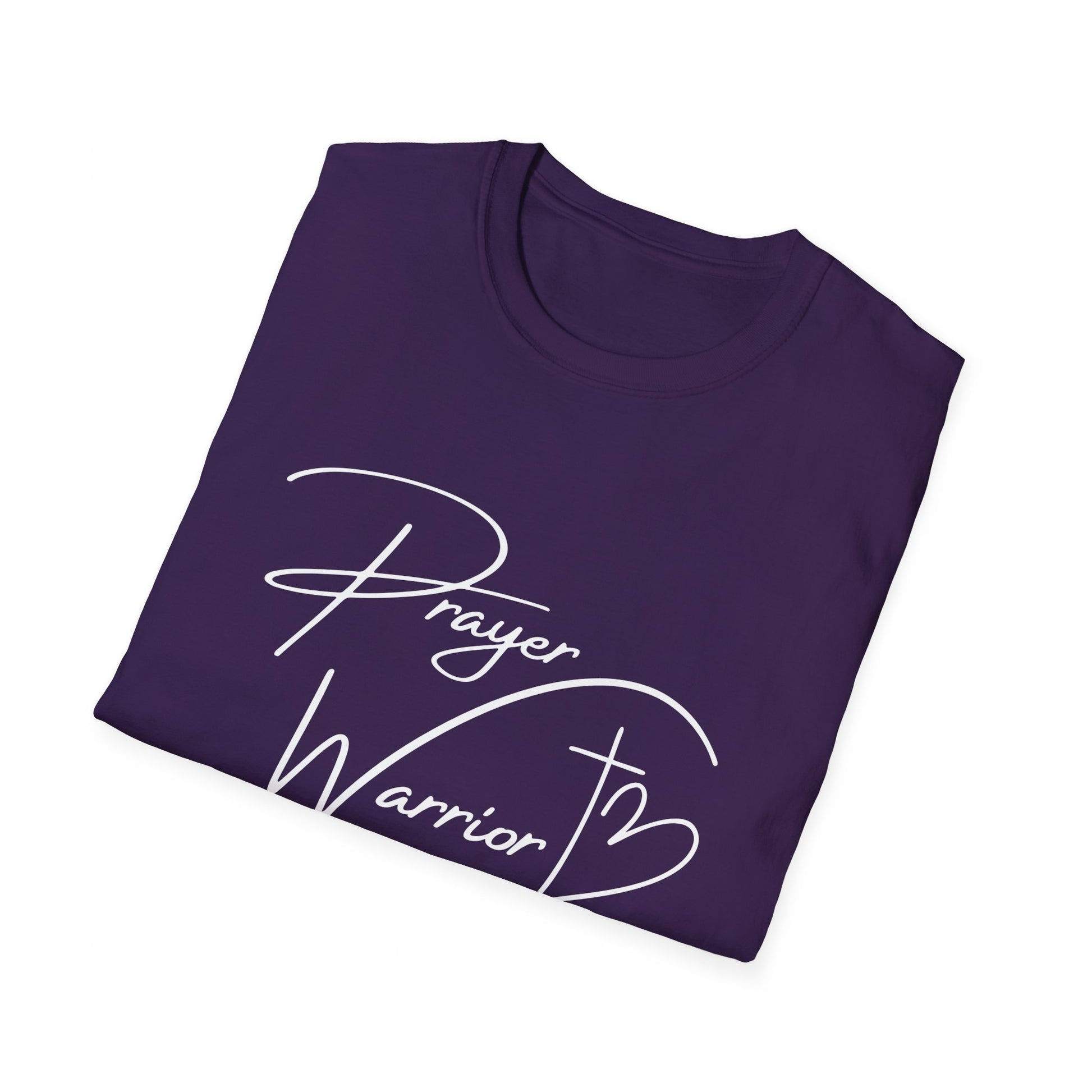 Prayer Warrior Cross Heart Women's Relaxed/Plus Tshirt (White Logo) - Sweet Baby Jeez Teez