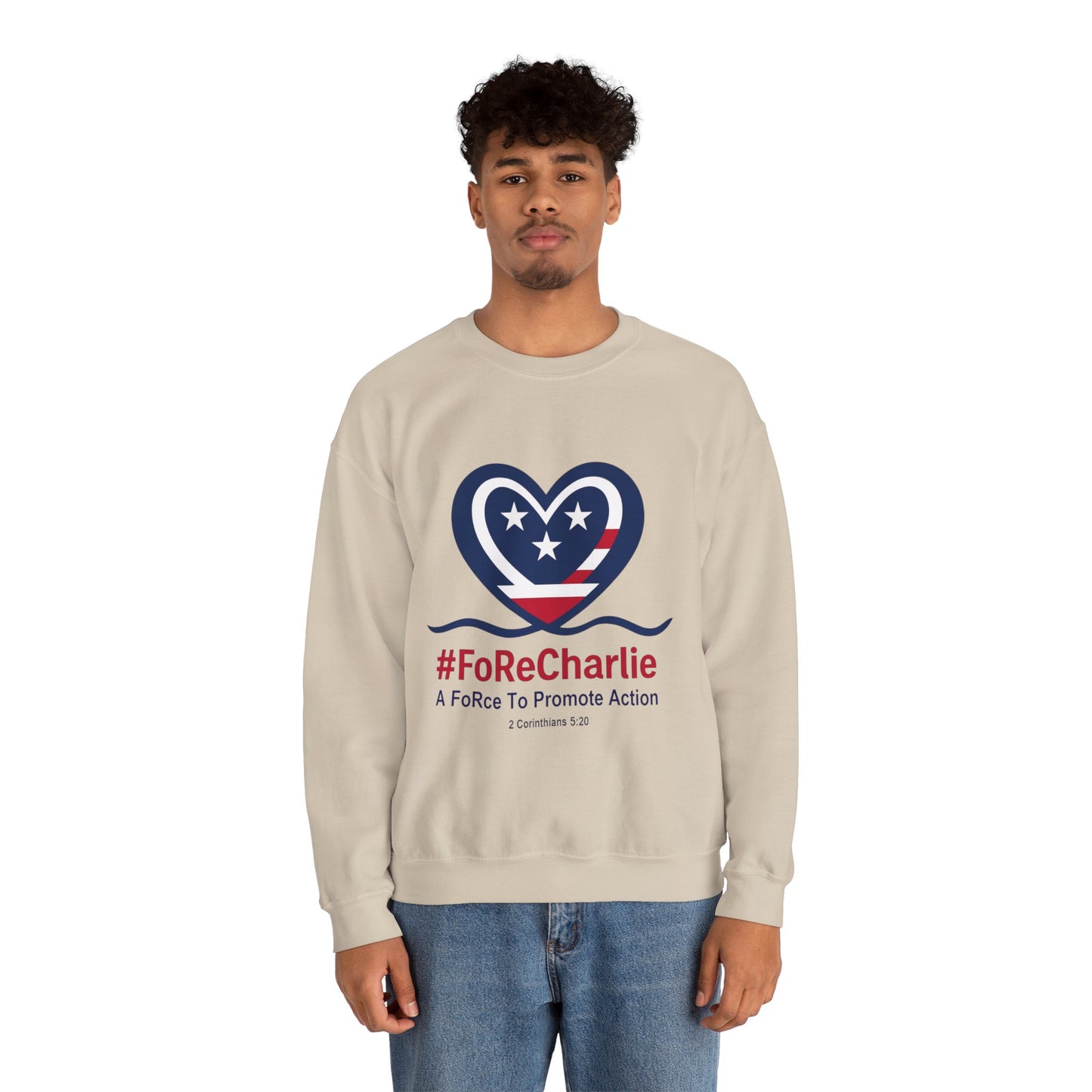 "FoRe Charlie" Ambassador Pageant Memorial Sweatshirt for Charlie Kirk (Heart Logo)