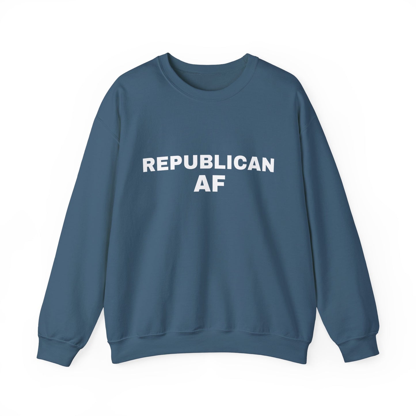 Republican AF Men's Crewneck Sweatshirt (White Logo) - Sweet Baby Jeez Teez