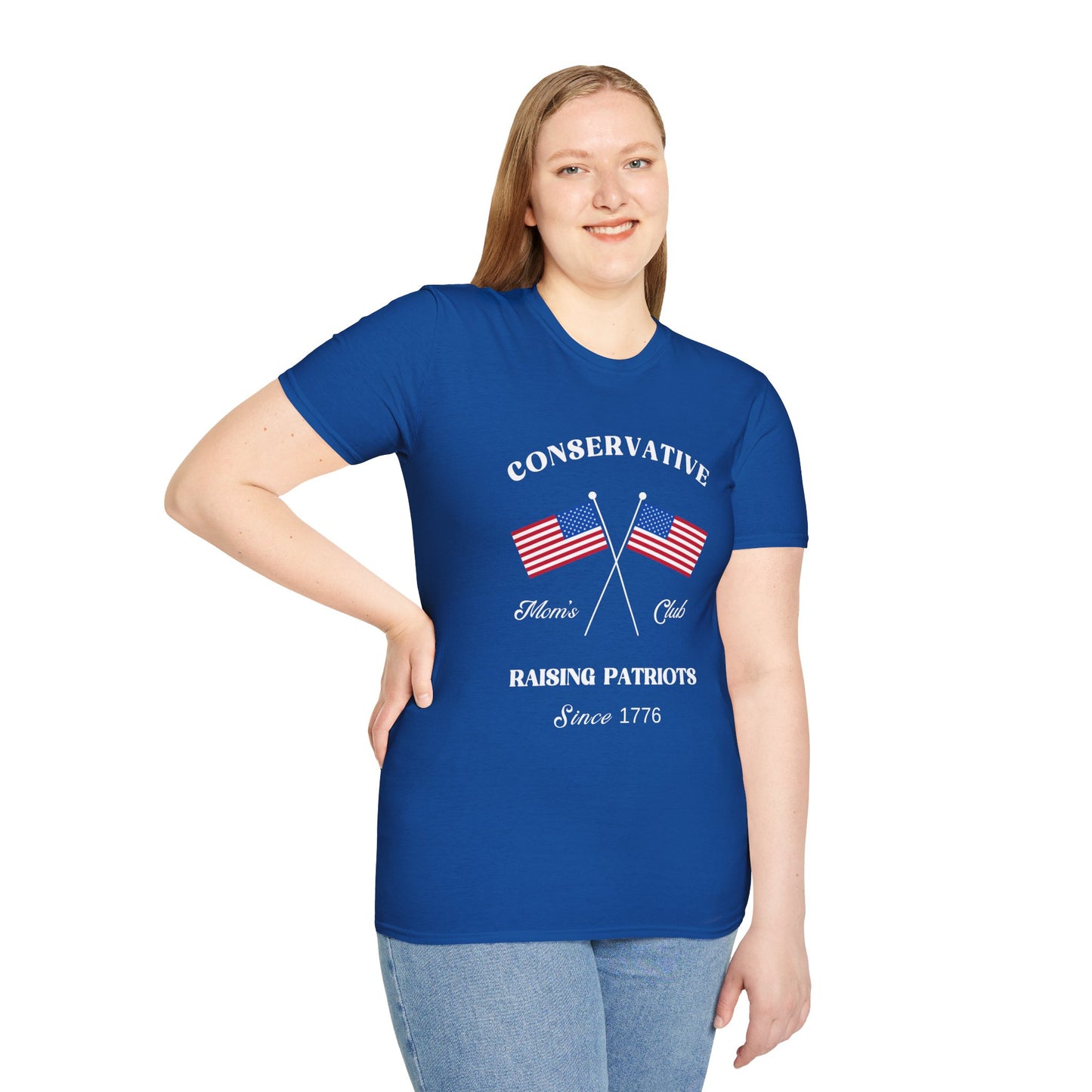 Conservative Mom's Club Women's Plus/Relaxed Tshirt (White Logo)