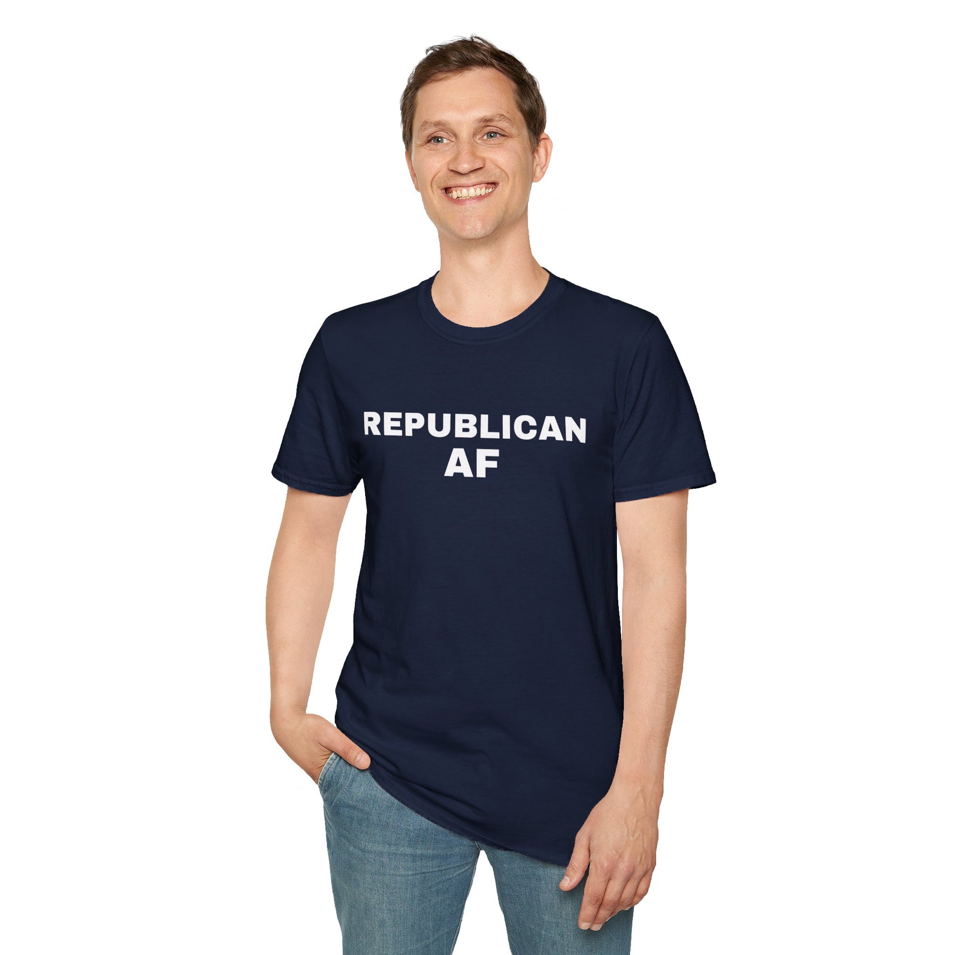 Republican AF Men's Tshirt (White Logo) - Sweet Baby Jeez Teez