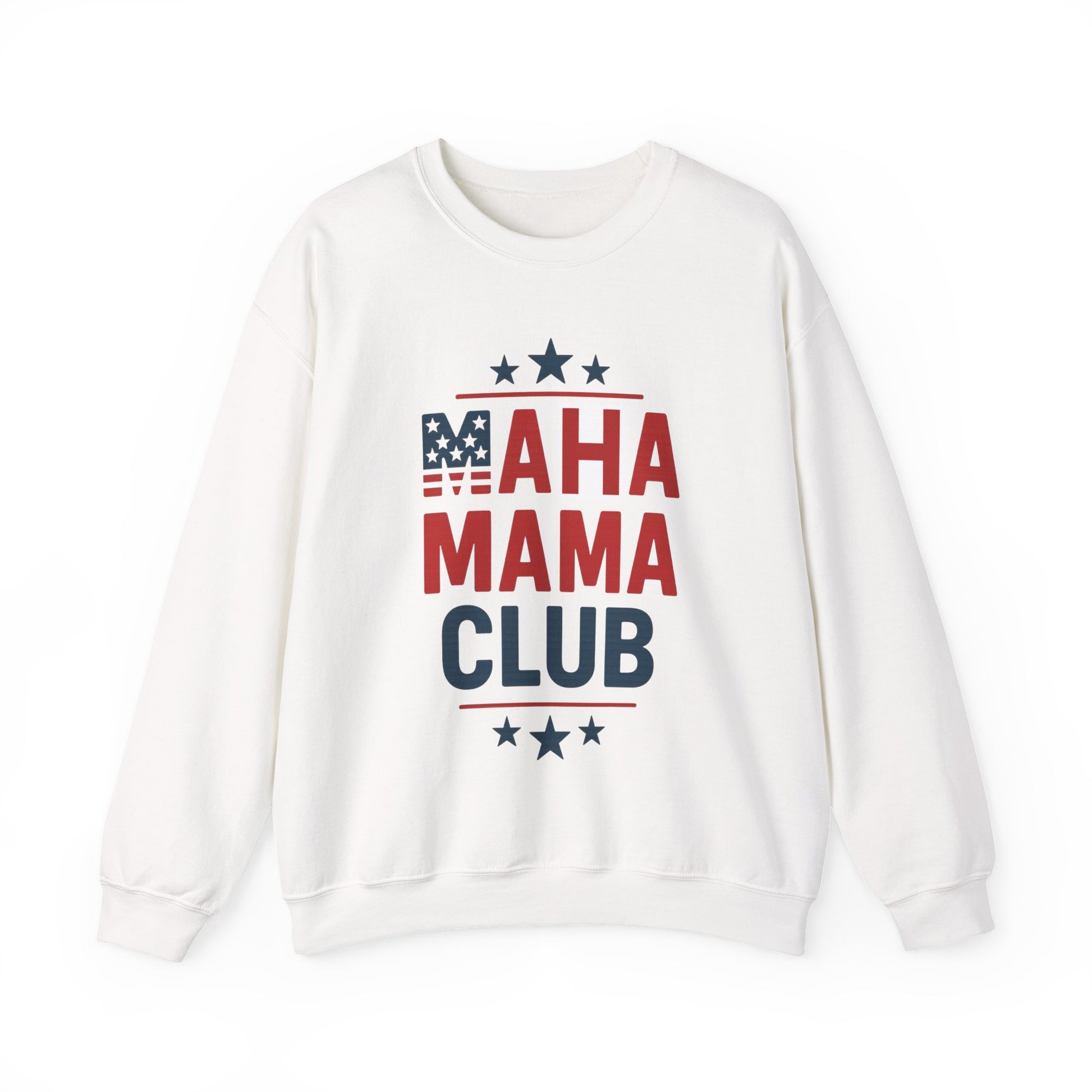 "MAHA MAMA CLUB" Ladies Relaxed Sweatshirt (White) - Sweet Baby Jeez Teez