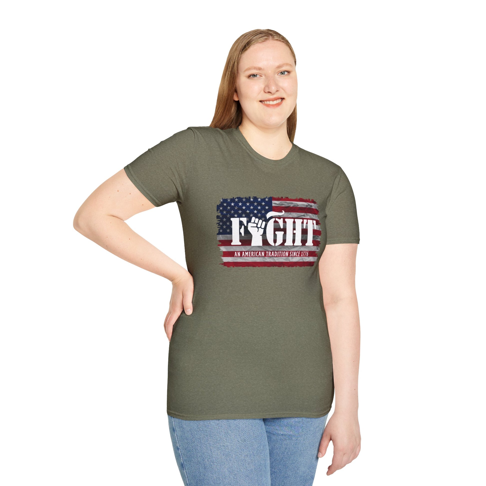 Fight Flag Women's Relaxed/Plus Tshirt - Sweet Baby Jeez Teez