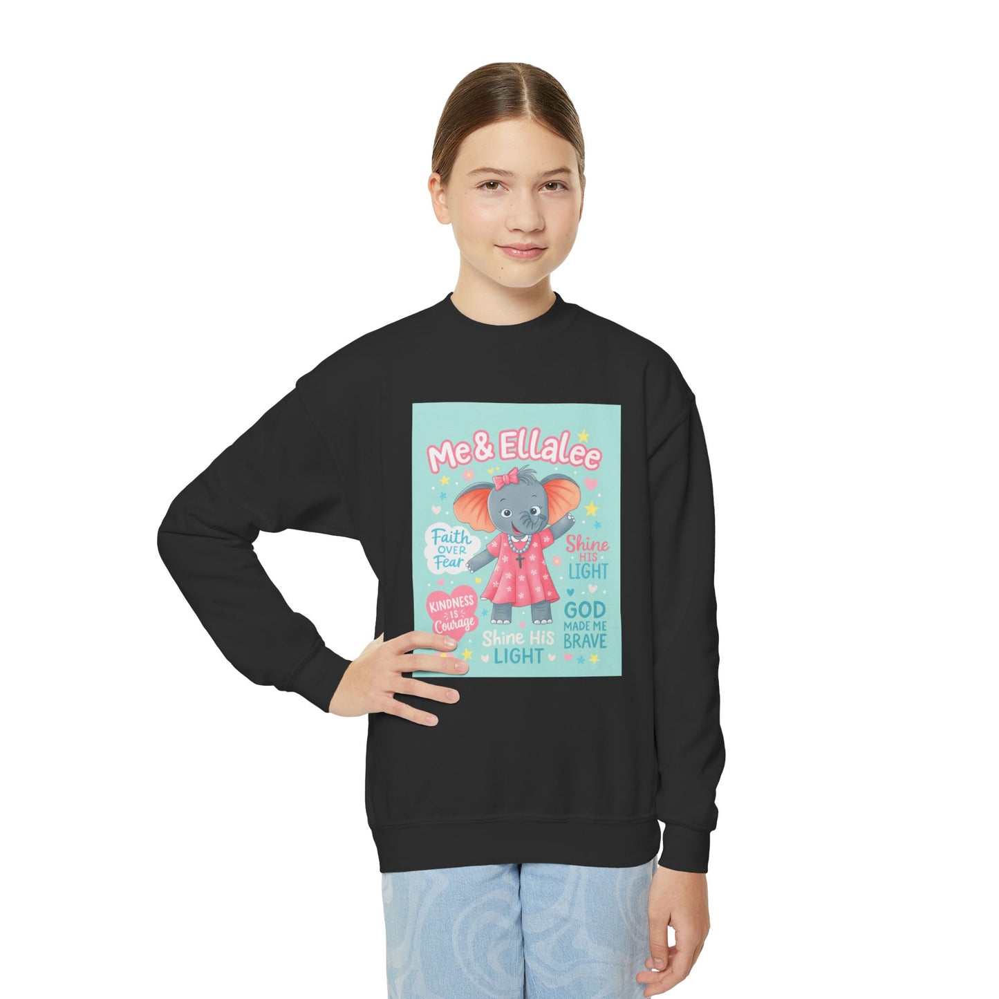 Ellalee the Elephant (TM) Girl's Sweatshirt (Mint Logo)