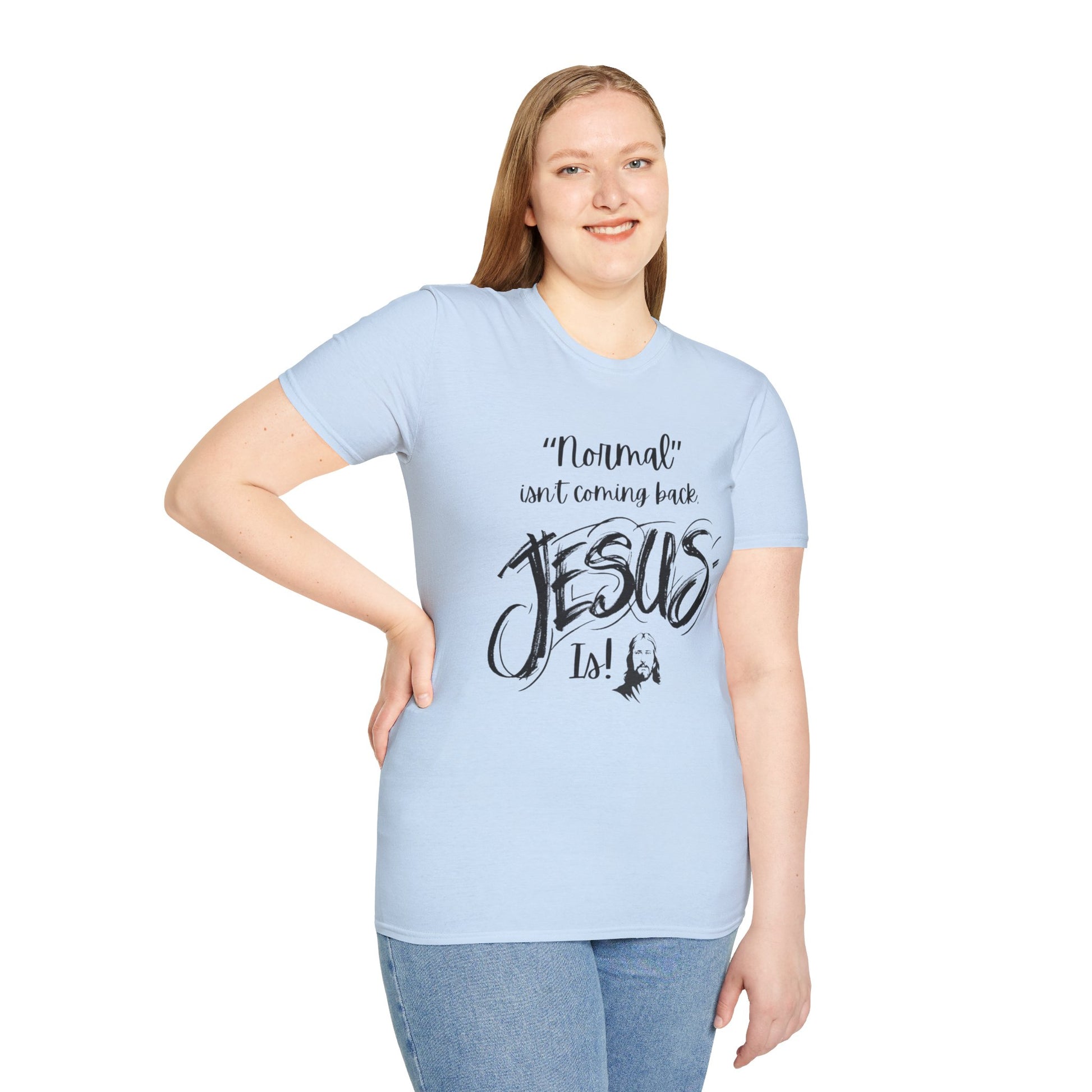 Normal isn't Coming Back Women's Relaxed/Plus Tshirt (Black Logo)) - Sweet Baby Jeez Teez