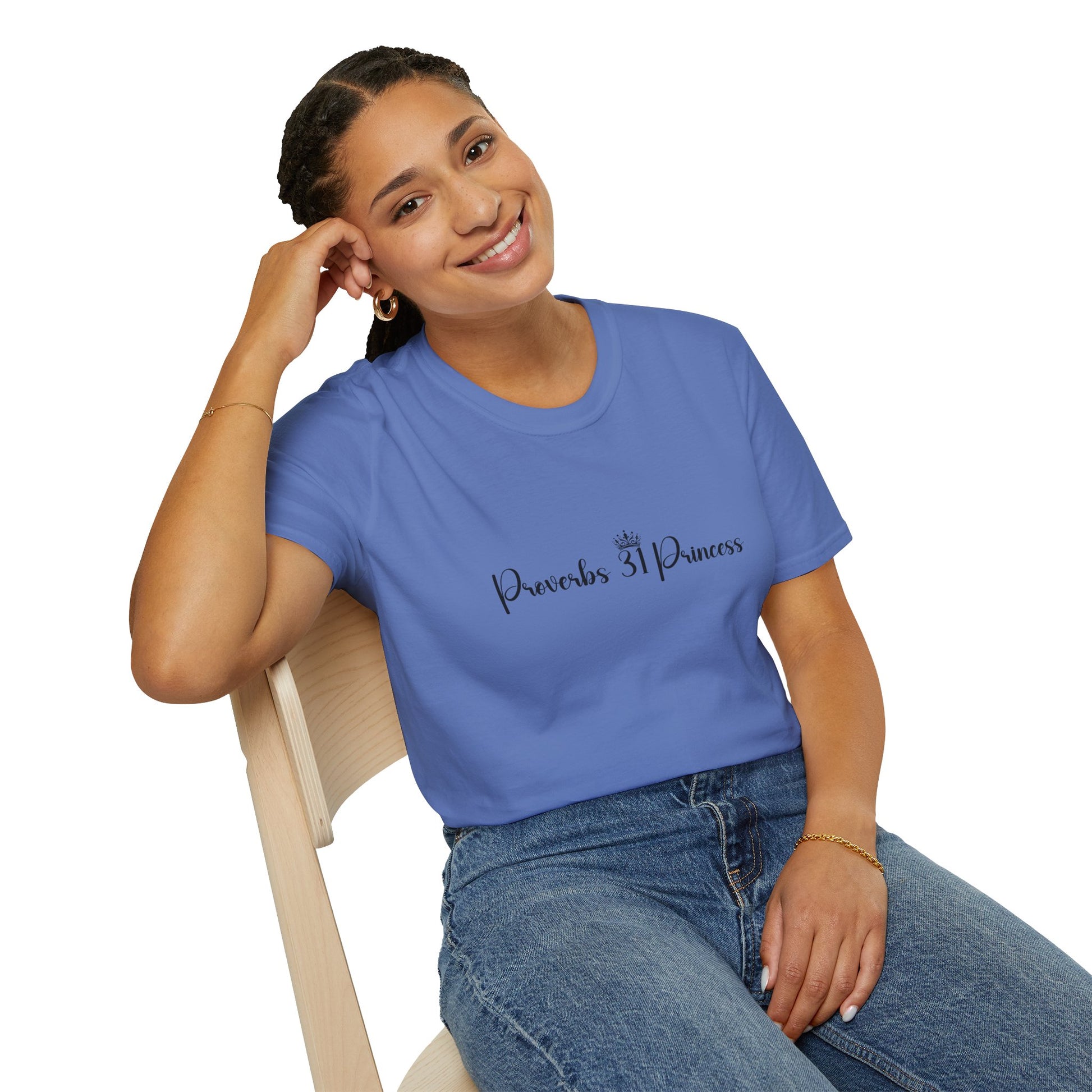 Proverbs 31 Princess Women's Relaxed/Plus Tshirt (Black Logo) - Sweet Baby Jeez Teez