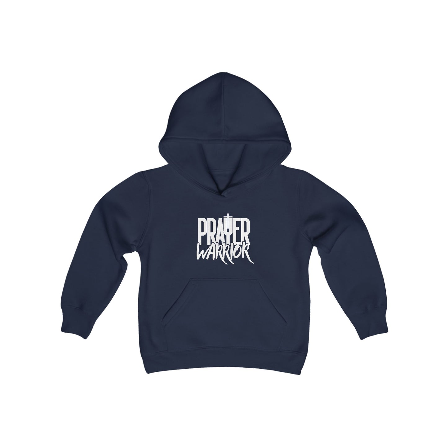 Prayer Warrior Boy's Hoodie (White Logo) - Sweet Baby Jeez Teez
