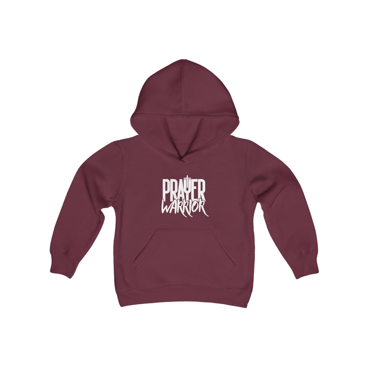 Prayer Warrior Boy's Hoodie (White Logo) - Sweet Baby Jeez Teez