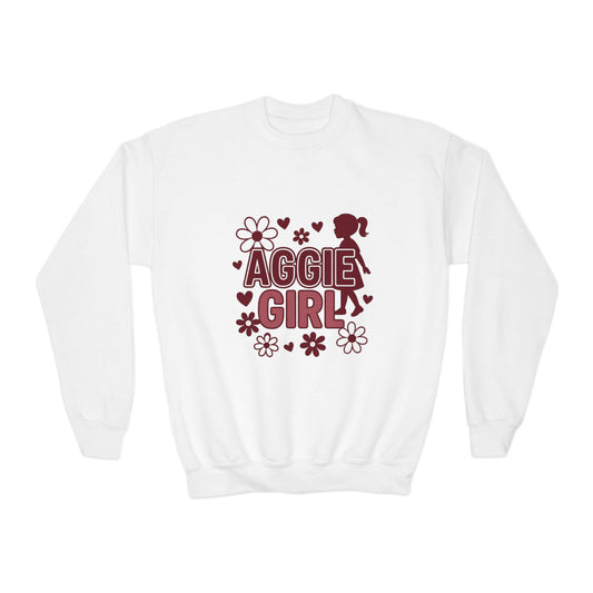 "Aggie Girl" Texas A&M Kids Sweatshirt - Sweet Baby Jeez Teez