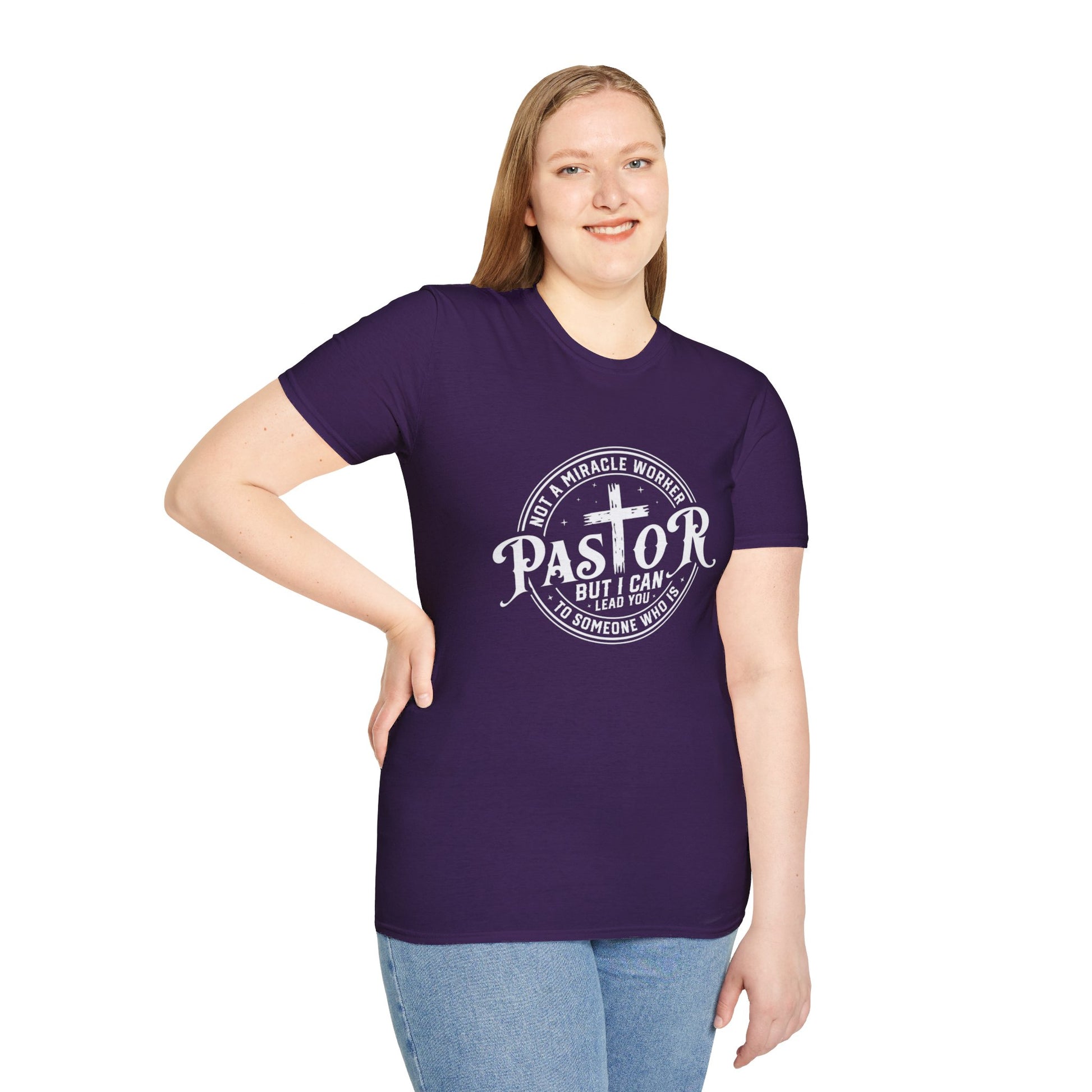 Pastor Women's Relaxed/Plus Tshirt (White Logo) - Sweet Baby Jeez Teez