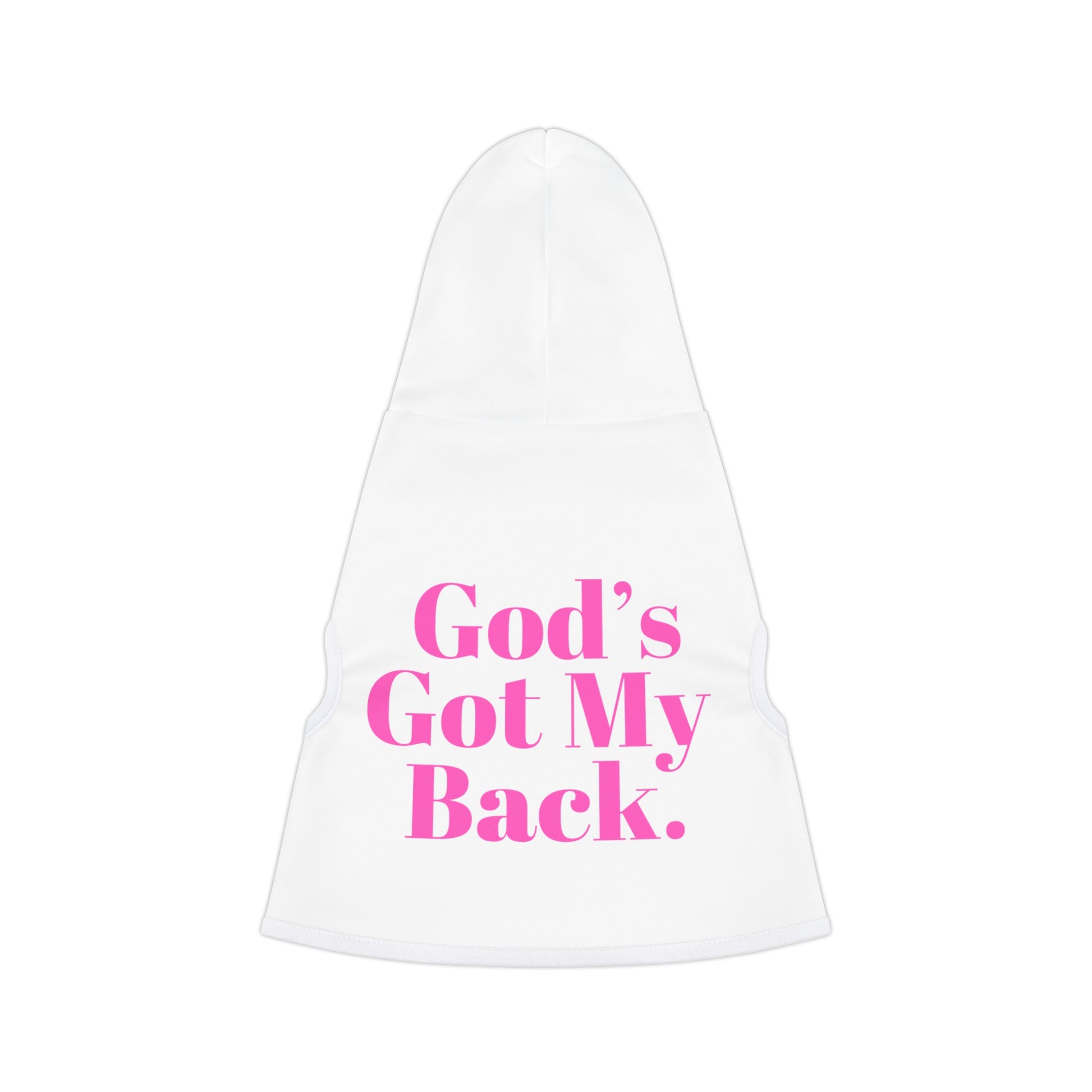 God's Got My Back Pet Hoodie (Pink Logo) - Sweet Baby Jeez Teez