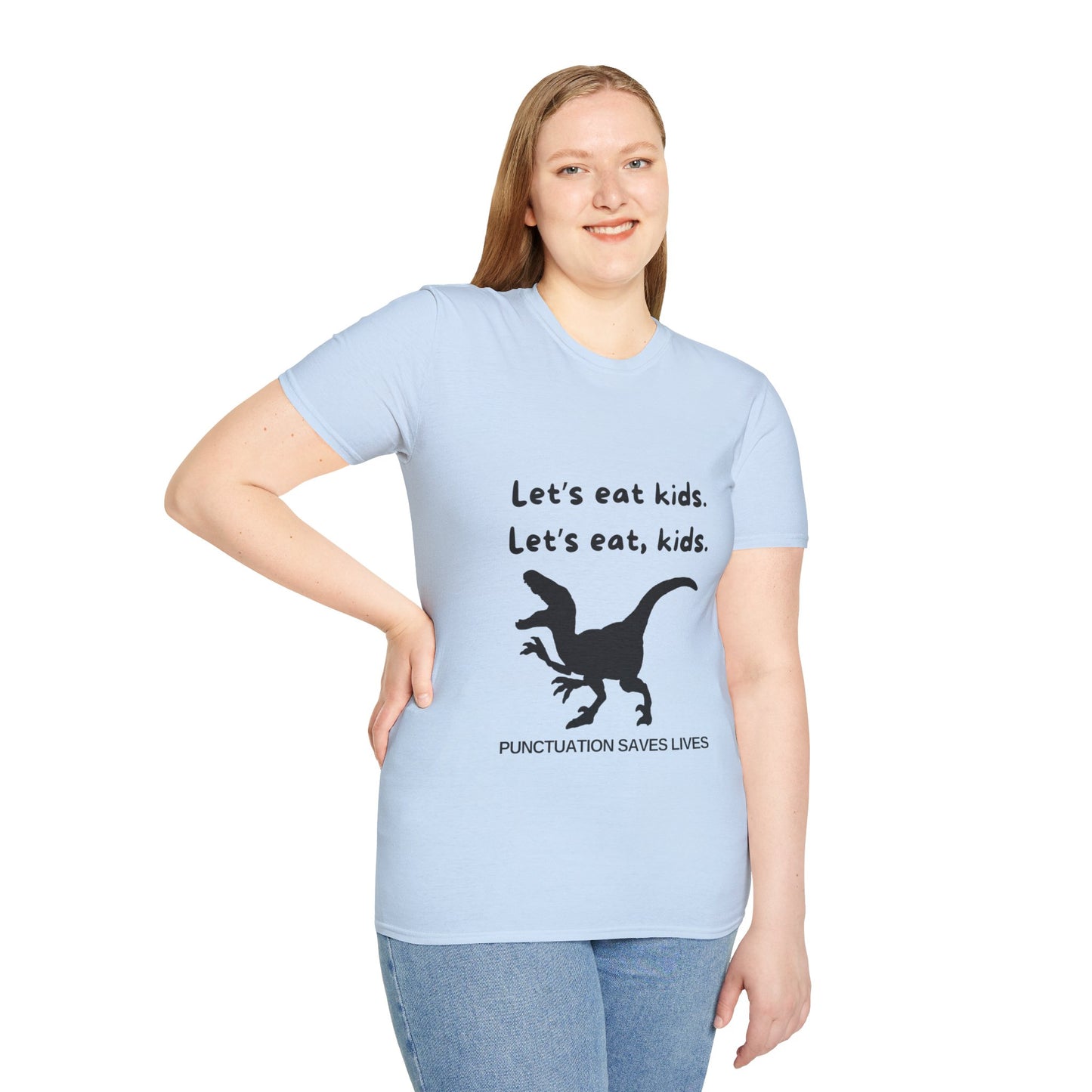 Lets Eat Kids Mens Tshirt (Black Logo) - Sweet Baby Jeez Teez