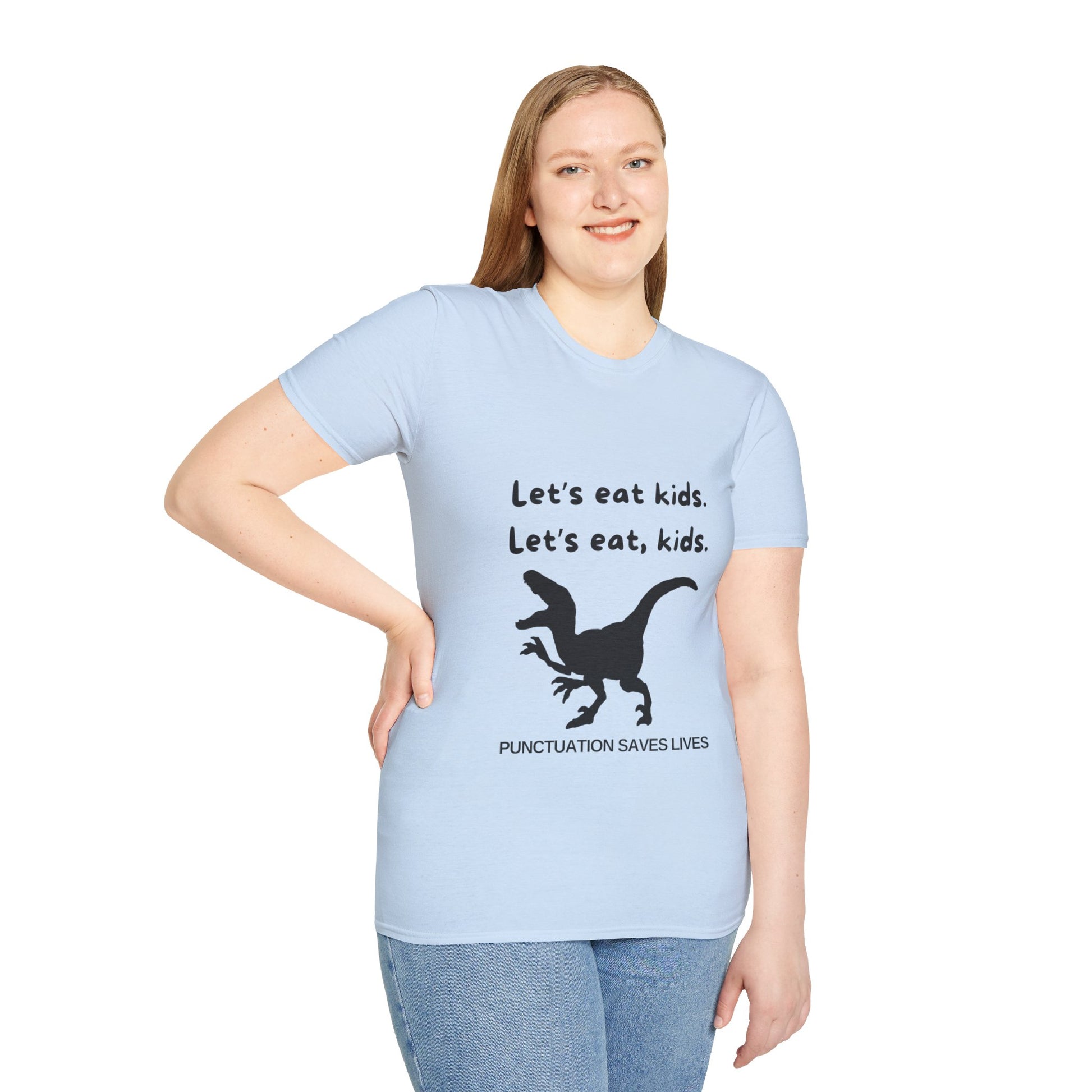 Lets Eat Kids Mens Tshirt (Black Logo) - Sweet Baby Jeez Teez