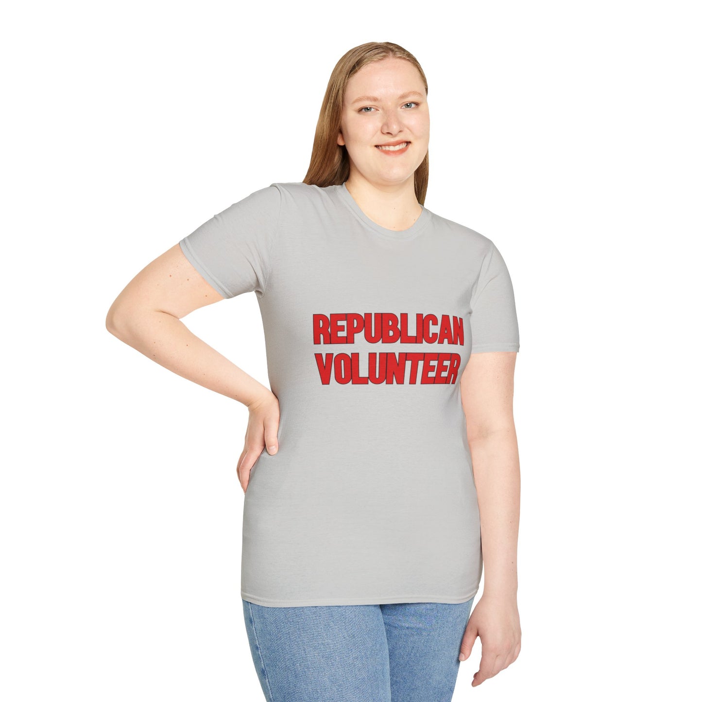 Republican Volunteer Unisex Tshirt (Red Logo) - Sweet Baby Jeez Teez