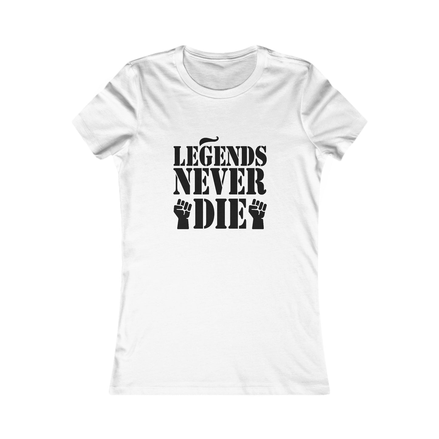 Legends Women's Fitted Tshirt (Black Logo) - Sweet Baby Jeez Teez