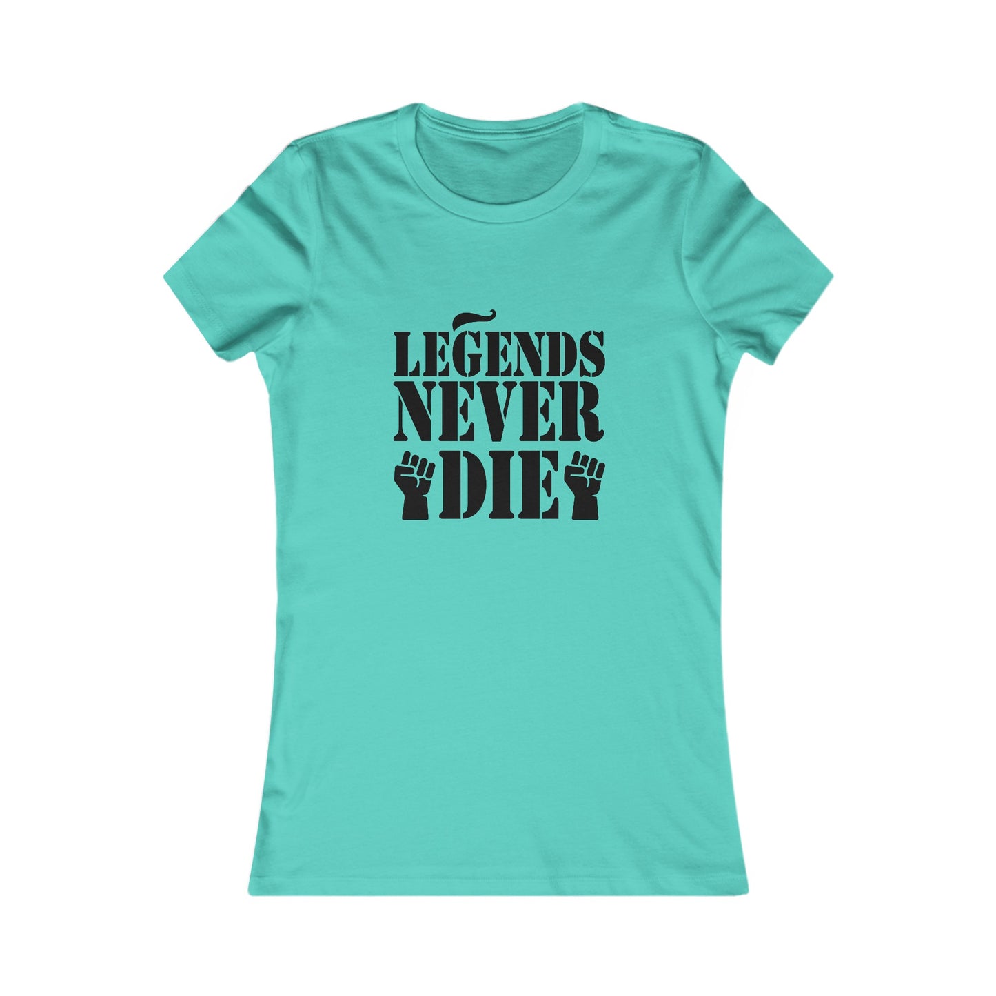 Legends Women's Fitted Tshirt (Black Logo) - Sweet Baby Jeez Teez