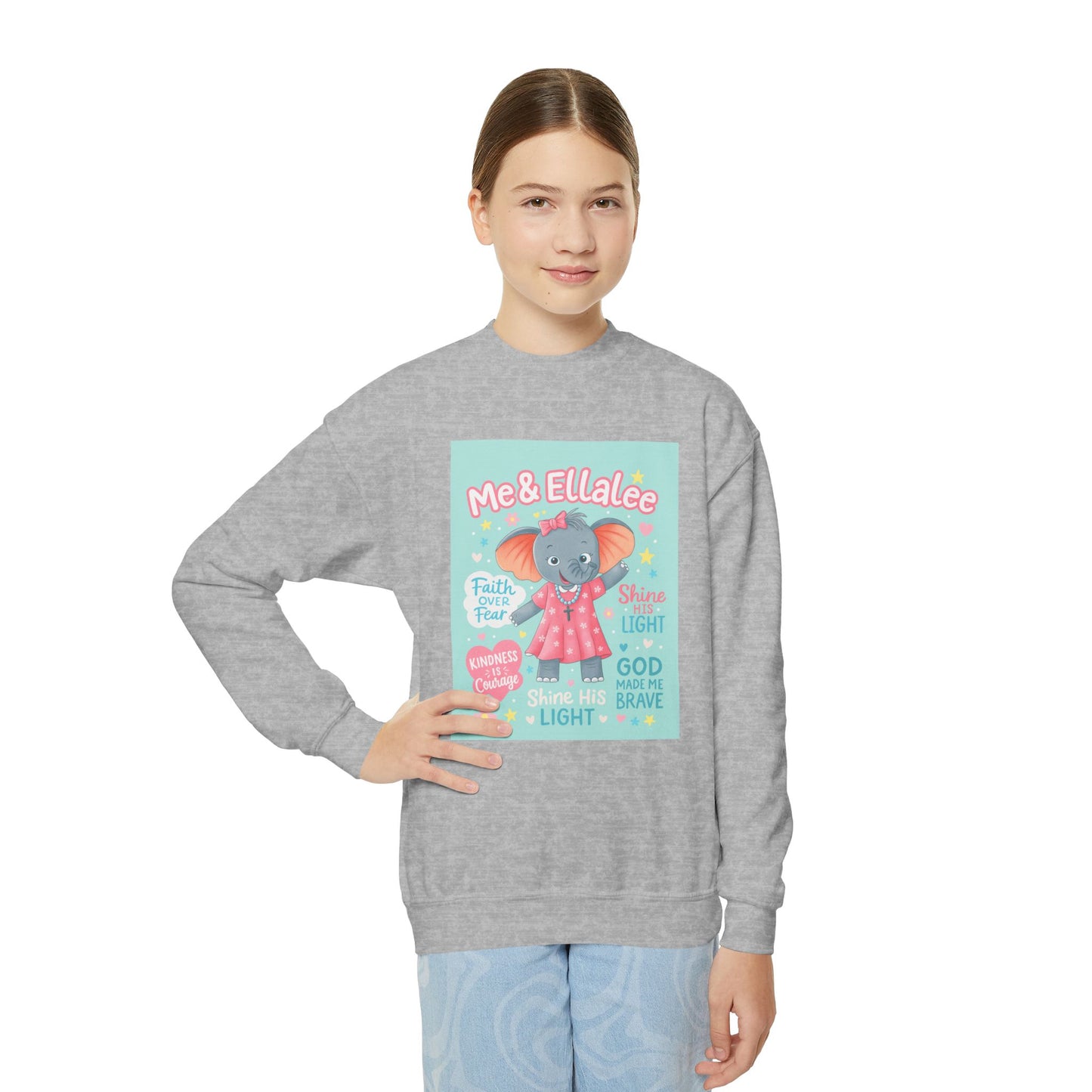 Ellalee the Elephant (TM) Girl's Sweatshirt (Mint Logo)