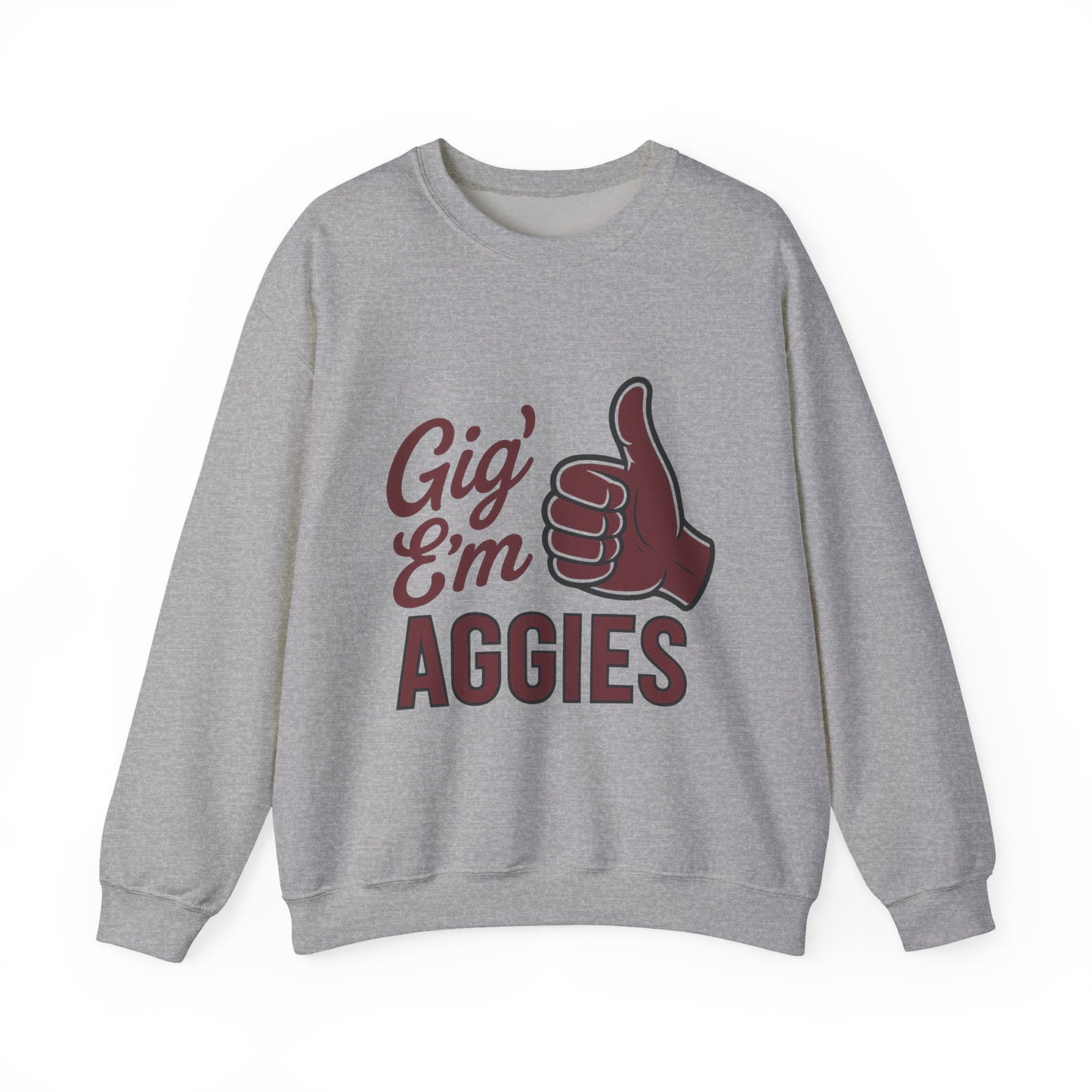 Gig 'Em Aggies Texas A&M Unisex Crewneck Sweatshirt - Sweet Baby Jeez Teez