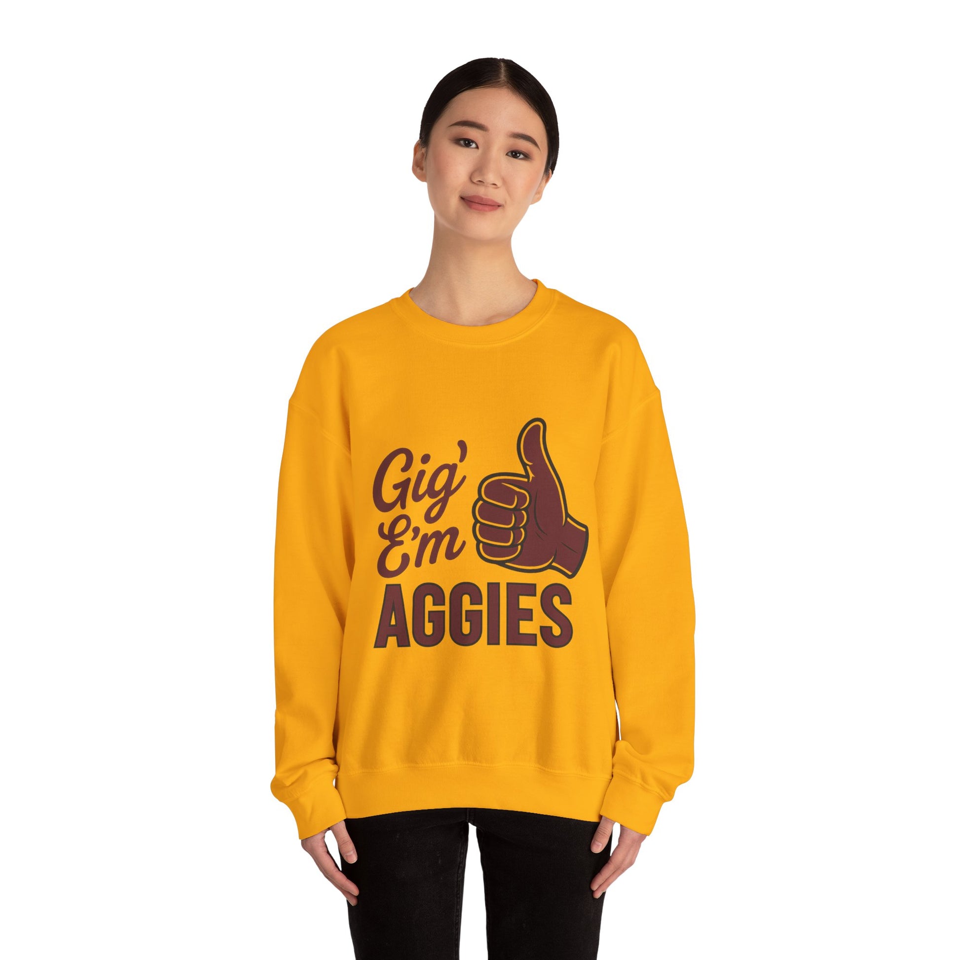 Gig 'Em Aggies Texas A&M Unisex Crewneck Sweatshirt - Sweet Baby Jeez Teez