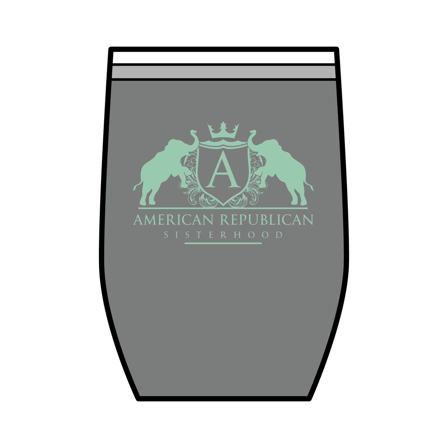 ARS Mint Logo Wine Tumbler, 12oz - Sweet Baby Jeez Teez