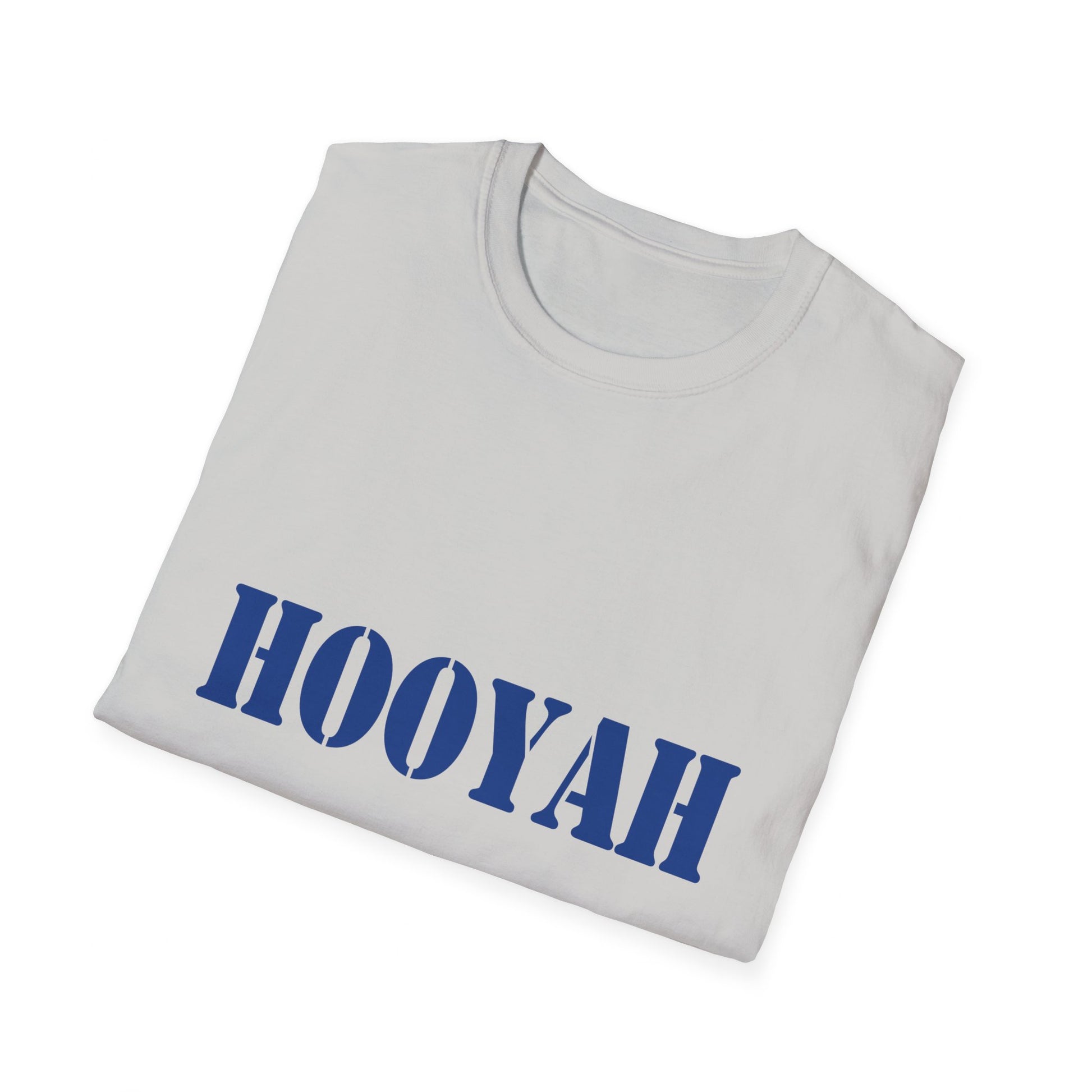 HOOYAH (Navy) Unisex Tshirt (MM Blue Logo) - Sweet Baby Jeez Teez
