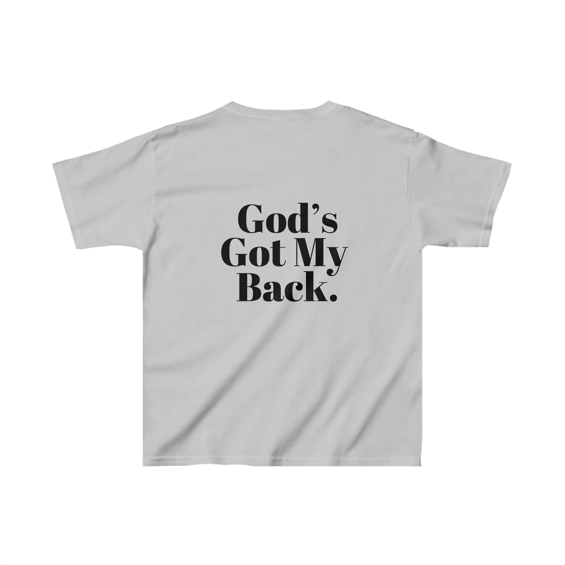 God's Got My Back Girls Tshirt (Black Logo) - Sweet Baby Jeez Teez
