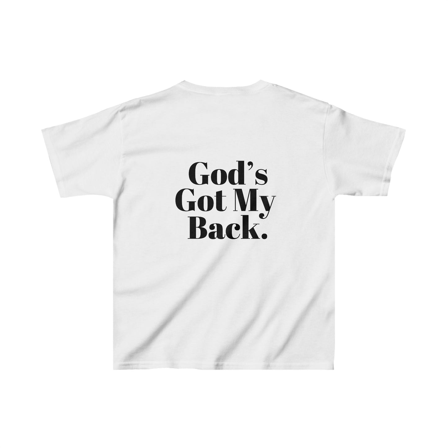 God's Got My Back Girls Tshirt (Black Logo) - Sweet Baby Jeez Teez
