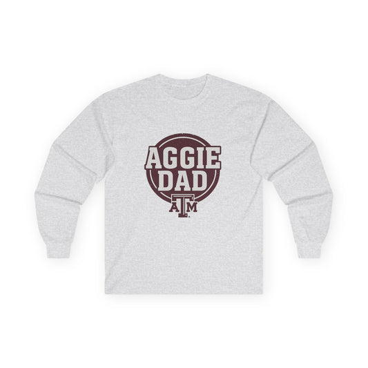 Aggie Dad Texas A&M Men's Long Sleeve Tshirt - Sweet Baby Jeez Teez